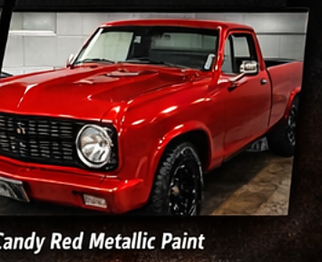 Candy red metallic truck paint